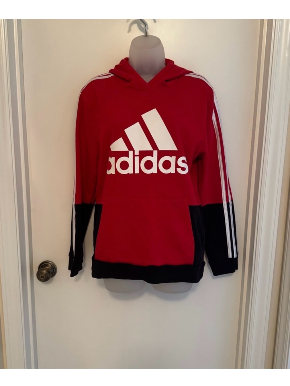 Adidas Pullover Red & Black Hoodie
